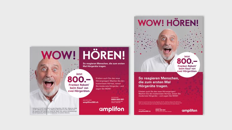 Amplifon - Anzeige mit WOW