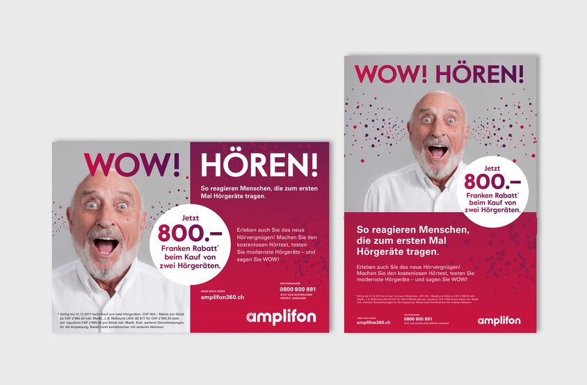 Amplifon - Anzeige mit WOW