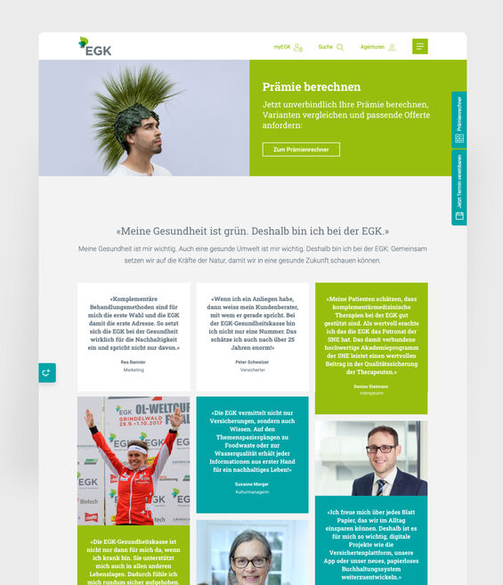 EGK – Design – Bildsprache – Landingpage