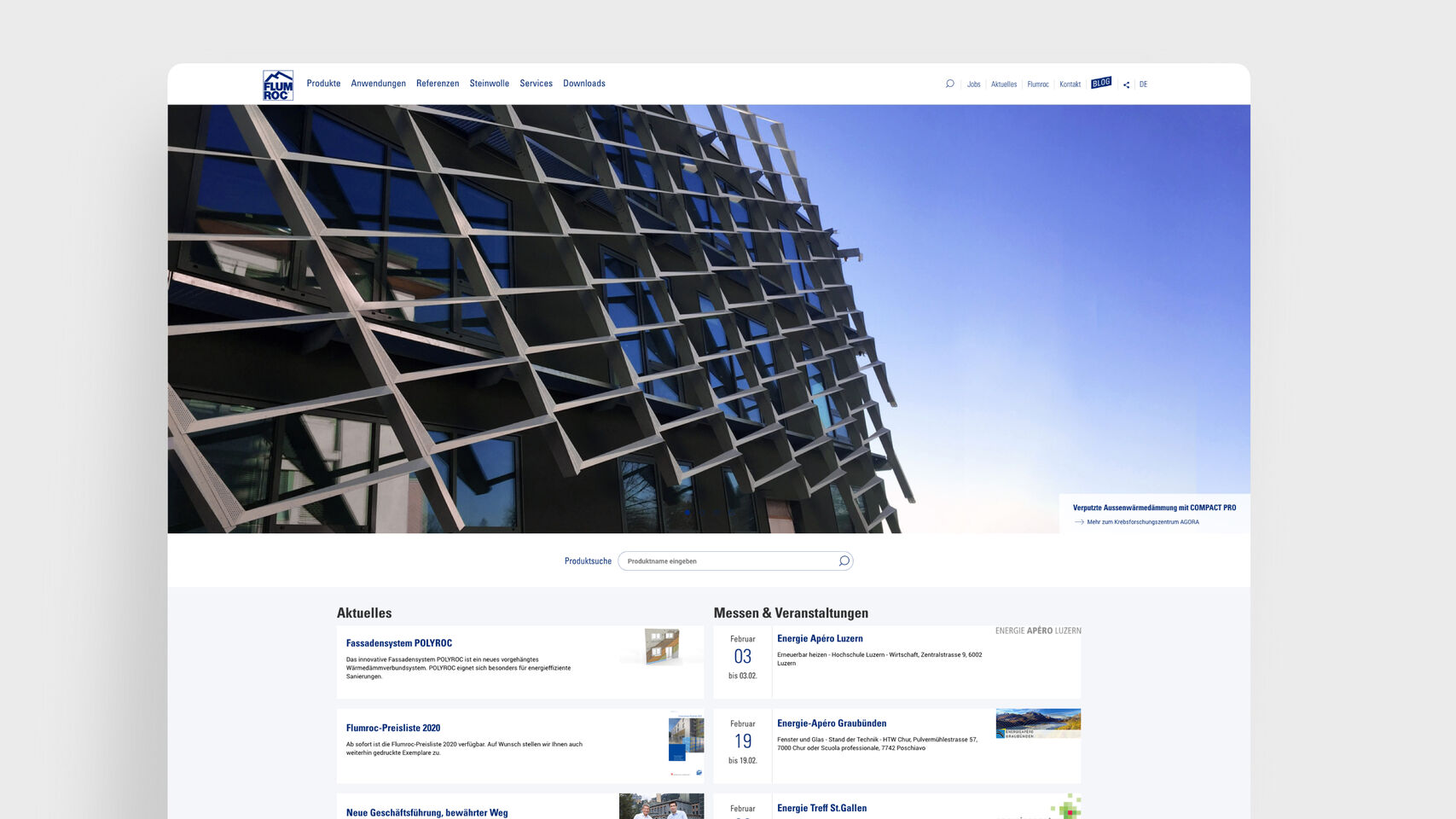 Flumroc - Webseite