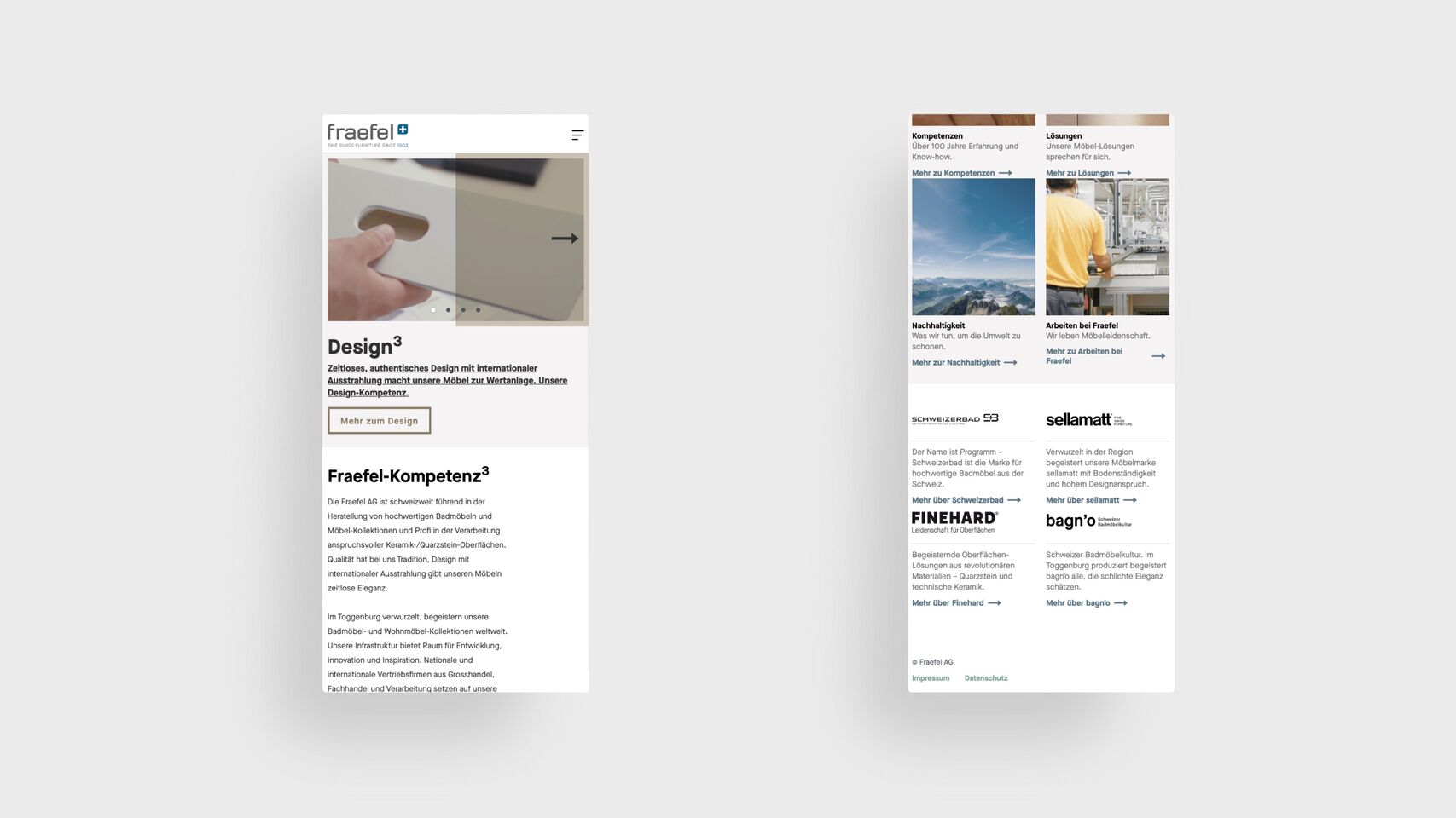 Fraefel - Webseite mobile