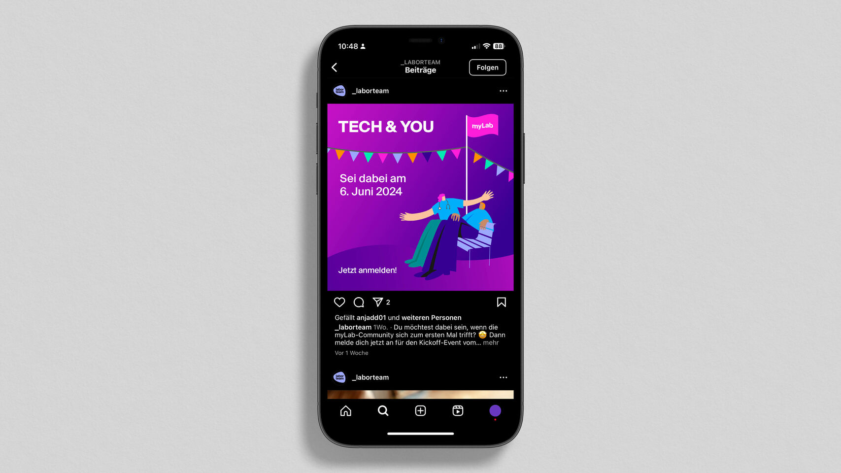 labor team – Social Media Mockup Mobile