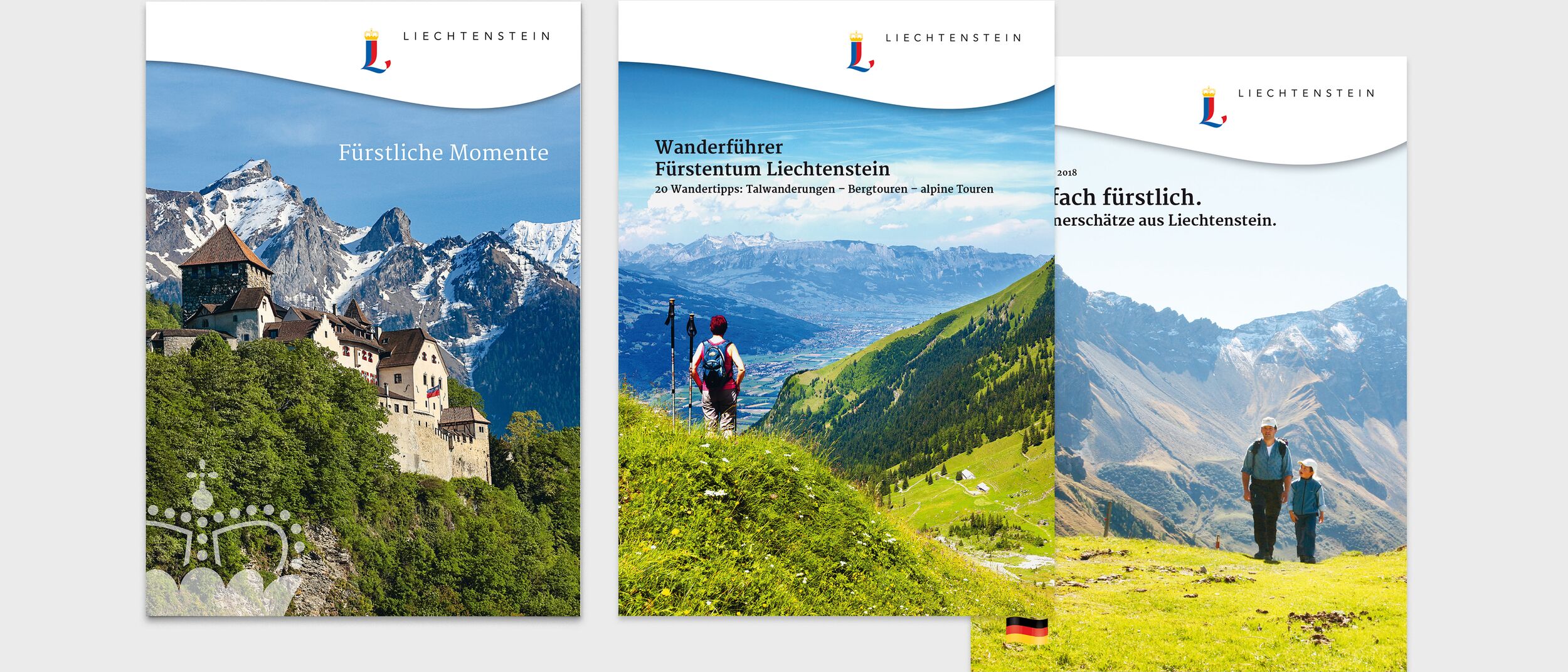 Liechtenstein Marketing – Broschüren zur Tourismusförderung