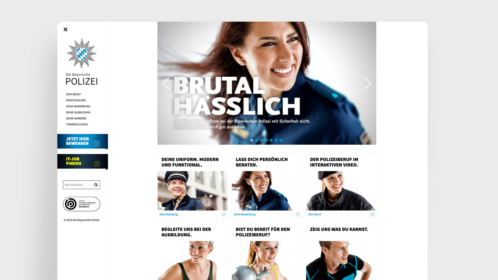 Bayrische Polizei - Webseite 