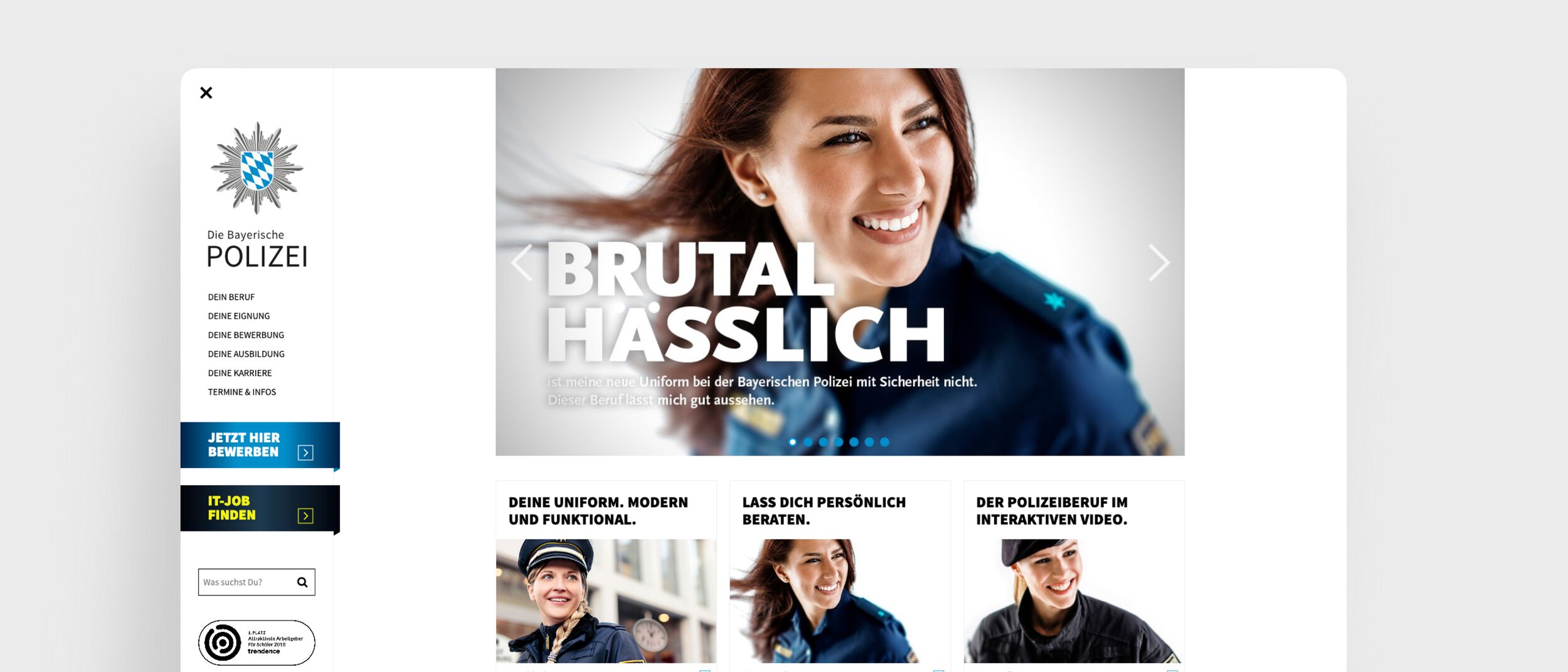 Bayrische Polizei - Webseite 