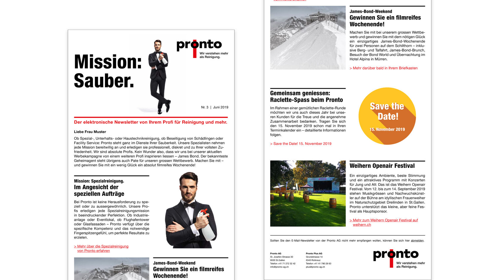 Pronto - Newsletter