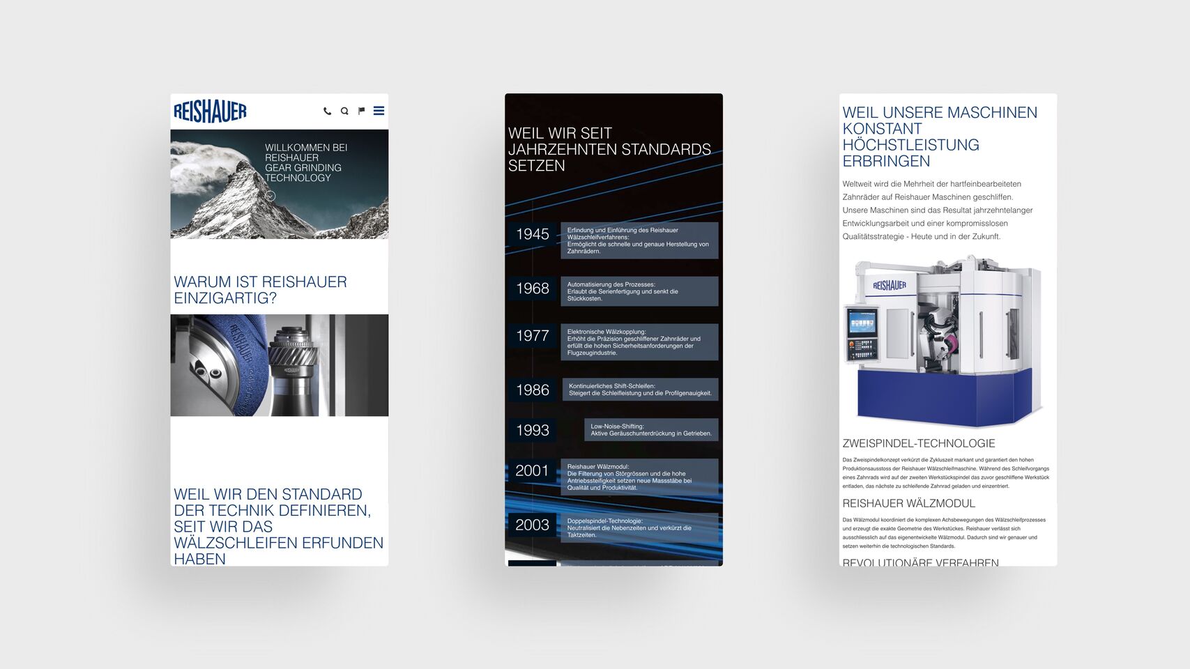 Reishauer - Webseite mobile