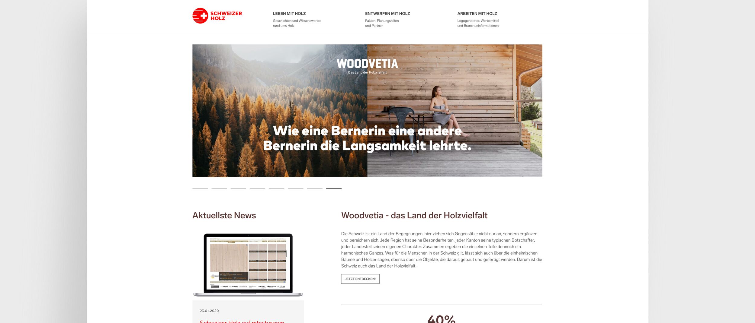 Schweizer Holz - Webseite