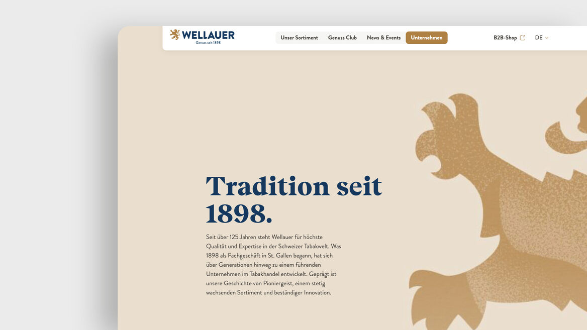 Wellauer – Unternehmenskurzvorstellung auf der Website